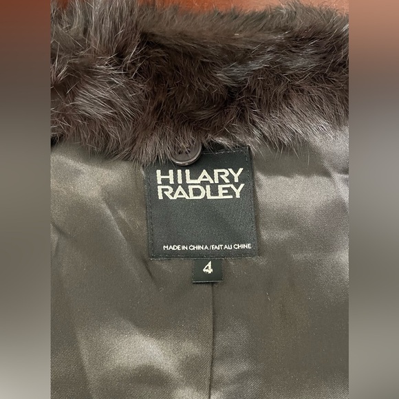 Hilary Radley Brown 100% Rabbit Fur Zip Vest - Size 4 - Picture 15 of 16